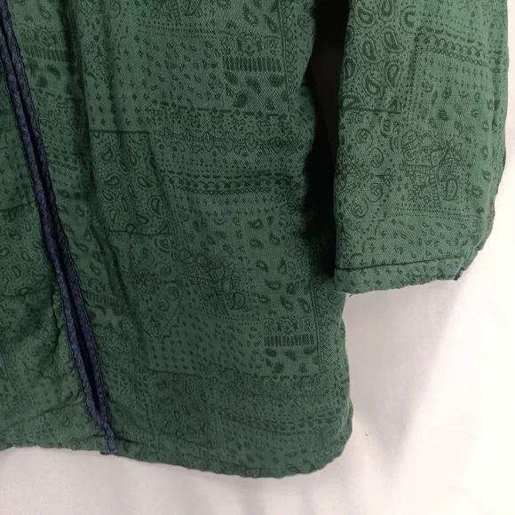 Current Air Anthropologie Bobbie Reversible Quilted Denim Cotton Chore Jacket L - Picture 10 of 13